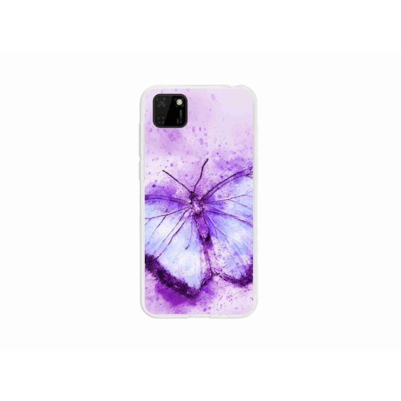 Gelový kryt mmCase na mobil Huawei Y5p - fialový motýl