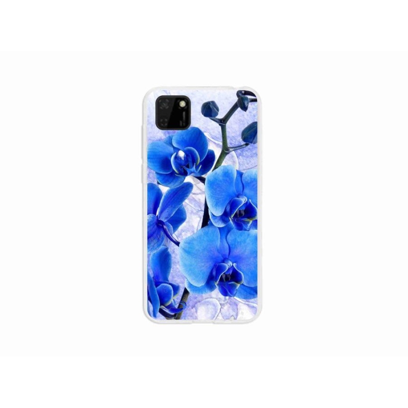 Gelový kryt mmCase na mobil Huawei Y5p - modré květy