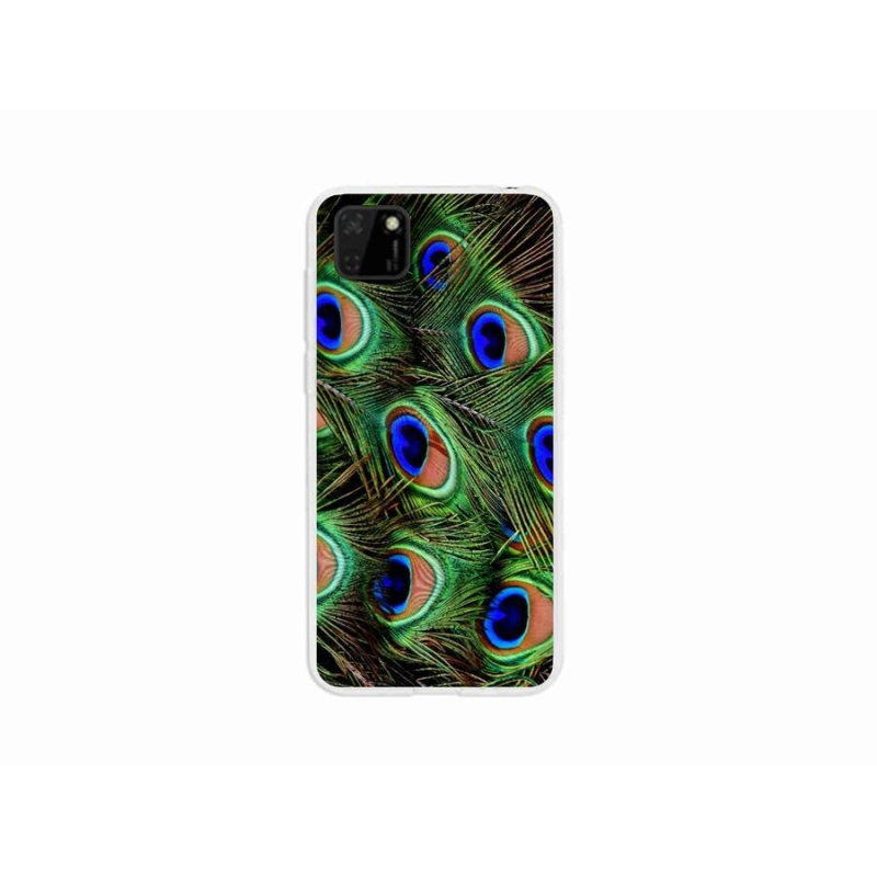 Gelový kryt mmCase na mobil Huawei Y5p - paví peří