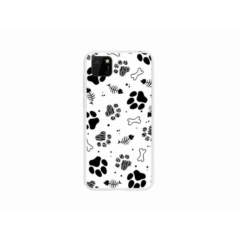 Gelový kryt mmCase na mobil Huawei Y5p - psí tlapky 1