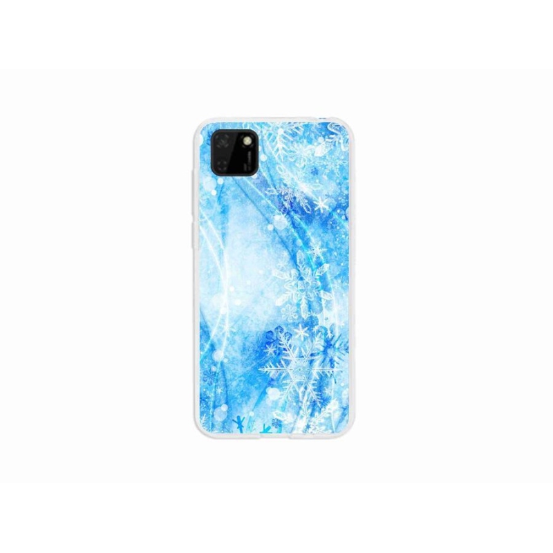 Gelový kryt mmCase na mobil Huawei Y5p - sněhové vločky
