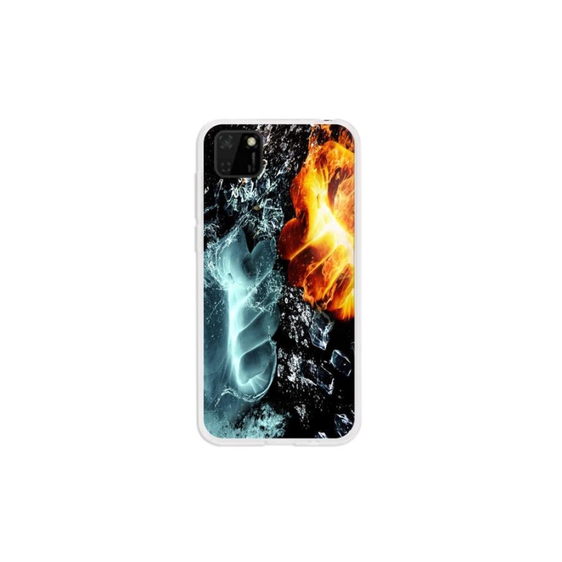 Gelový kryt mmCase na mobil Huawei Y5p - voda a oheň