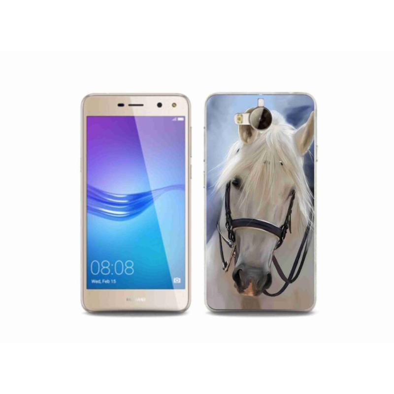 Gelový kryt mmCase na mobil Huawei Y6 (2017) - bílý kůň
