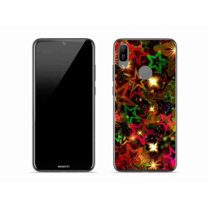 Gelový kryt mmCase na mobil Huawei Y6 (2019) - barevné hvězdičky
