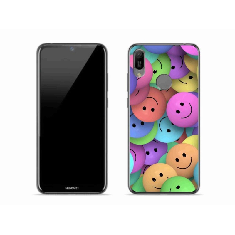 Gelový kryt mmCase na mobil Huawei Y6 (2019) - barevní smajlíci