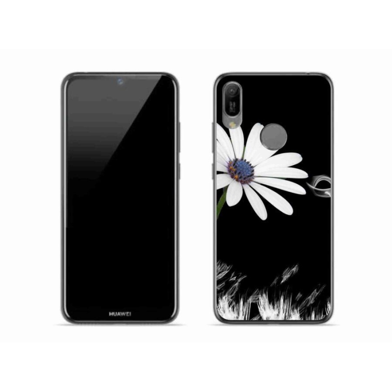 Gelový kryt mmCase na mobil Huawei Y6 (2019) - bílá květina