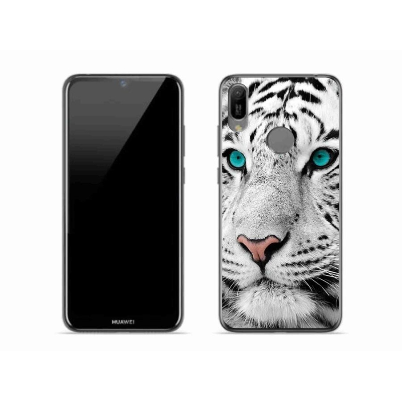 Gelový kryt mmCase na mobil Huawei Y6 (2019) - bílý tygr