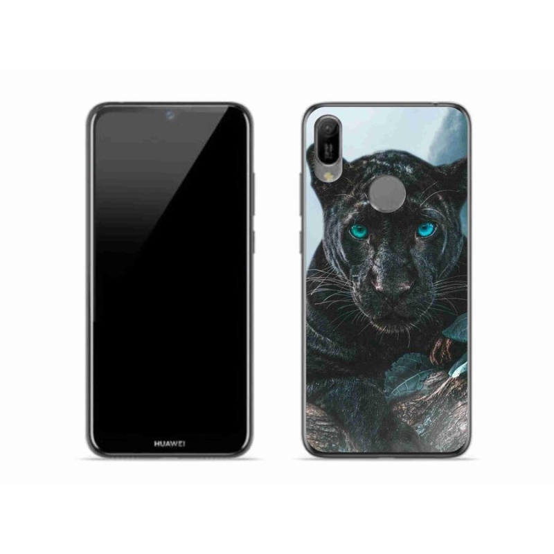 Gelový kryt mmCase na mobil Huawei Y6 (2019) - černý panter