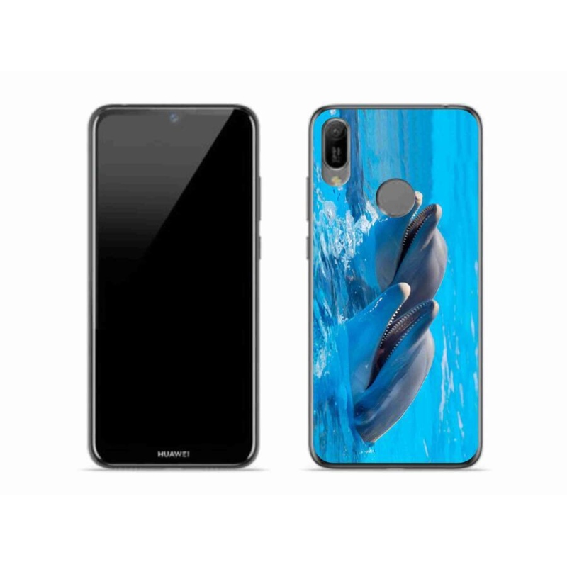 Gelový kryt mmCase na mobil Huawei Y6 (2019) - delfíni