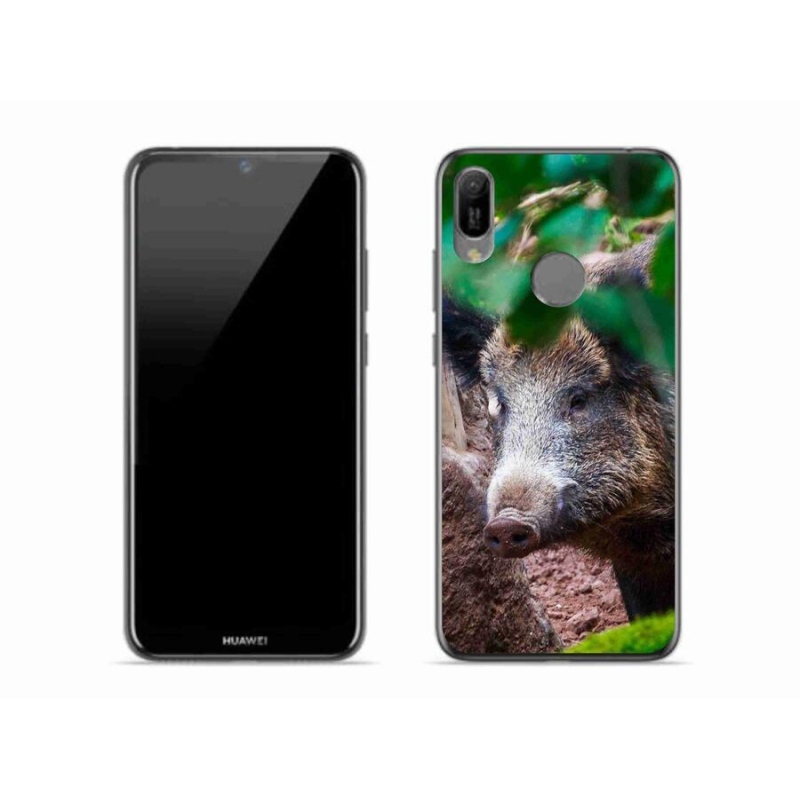 Gelový kryt mmCase na mobil Huawei Y6 (2019) - divoké prase