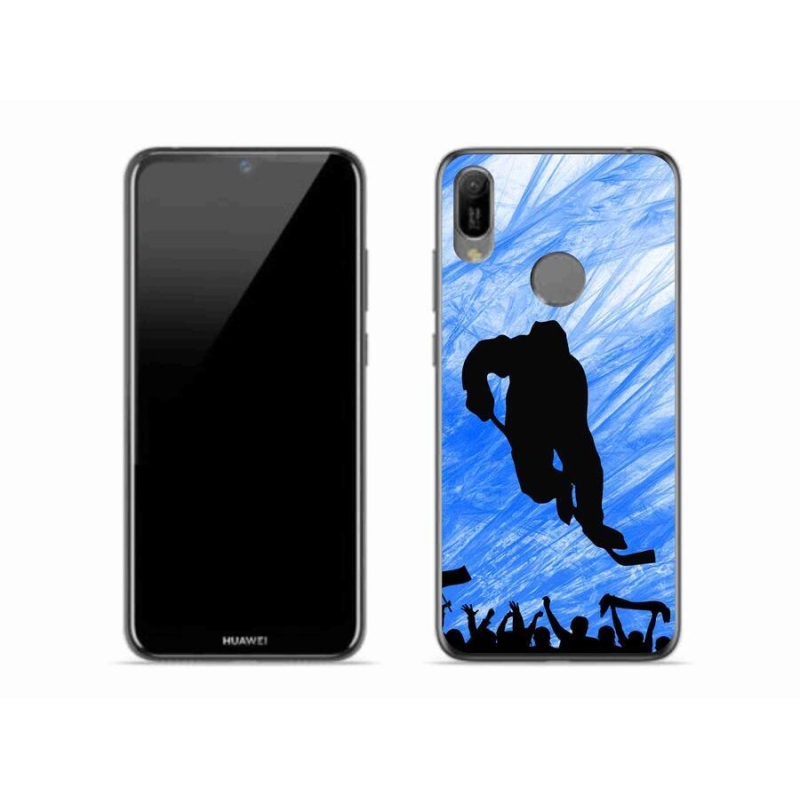 Gelový kryt mmCase na mobil Huawei Y6 (2019) - hokejový hráč