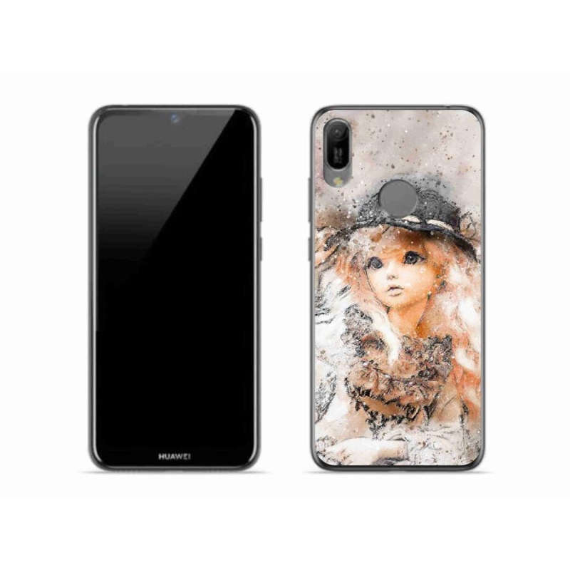 Gelový kryt mmCase na mobil Huawei Y6 (2019) - holčička s kloboukem