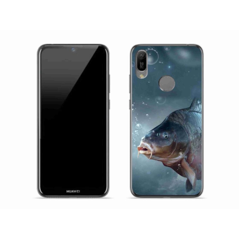 Gelový kryt mmCase na mobil Huawei Y6 (2019) - kapr a bublinky