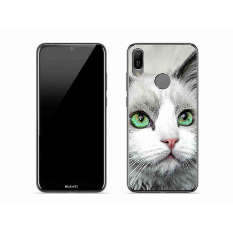 Gelový kryt mmCase na mobil Huawei Y6 (2019) - kočičí pohled