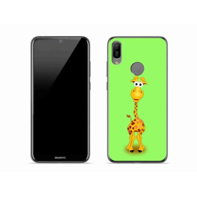 Gelový kryt mmCase na mobil Huawei Y6 (2019) - kreslená žirafa