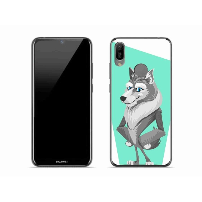 Gelový kryt mmCase na mobil Huawei Y6 (2019) - kreslený vlk