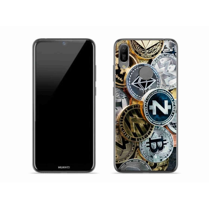 Gelový kryt mmCase na mobil Huawei Y6 (2019) - kryptoměny
