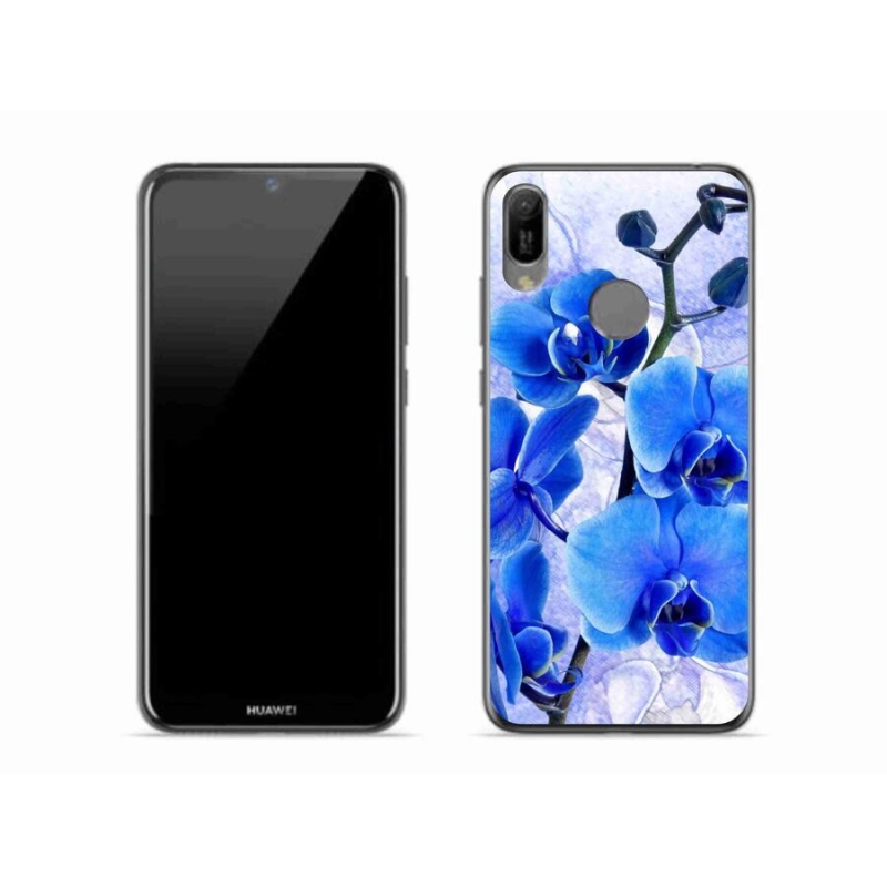 Gelový kryt mmCase na mobil Huawei Y6 (2019) - modré květy