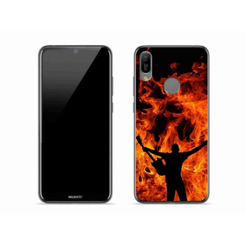 Gelový kryt mmCase na mobil Huawei Y6 (2019) - muzikant a oheň