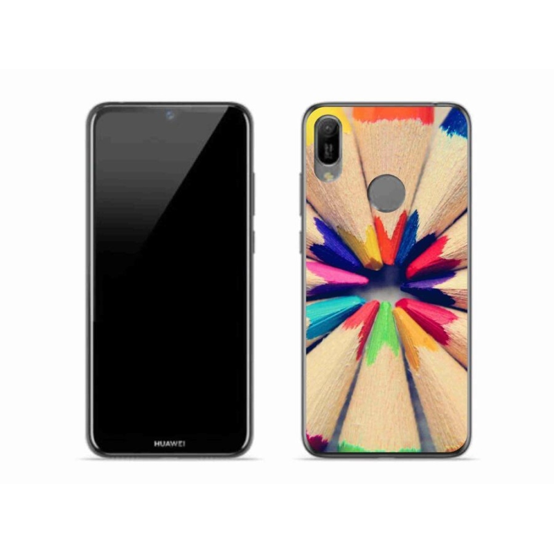 Gelový kryt mmCase na mobil Huawei Y6 (2019) - pastelky