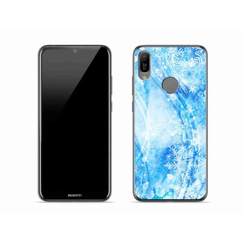 Gelový kryt mmCase na mobil Huawei Y6 (2019) - sněhové vločky