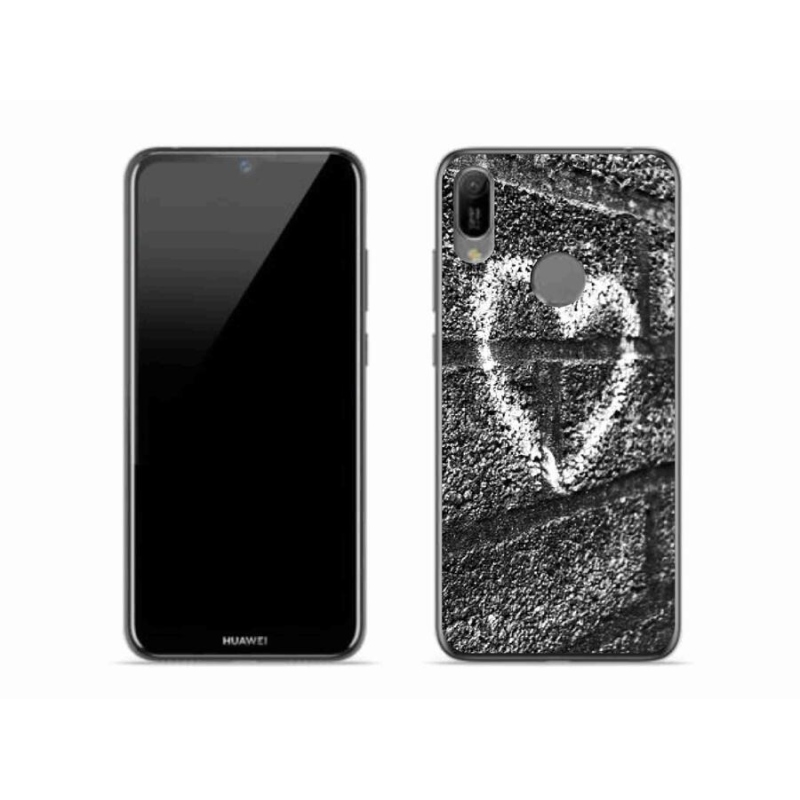 Gelový kryt mmCase na mobil Huawei Y6 (2019) - srdce na zdi