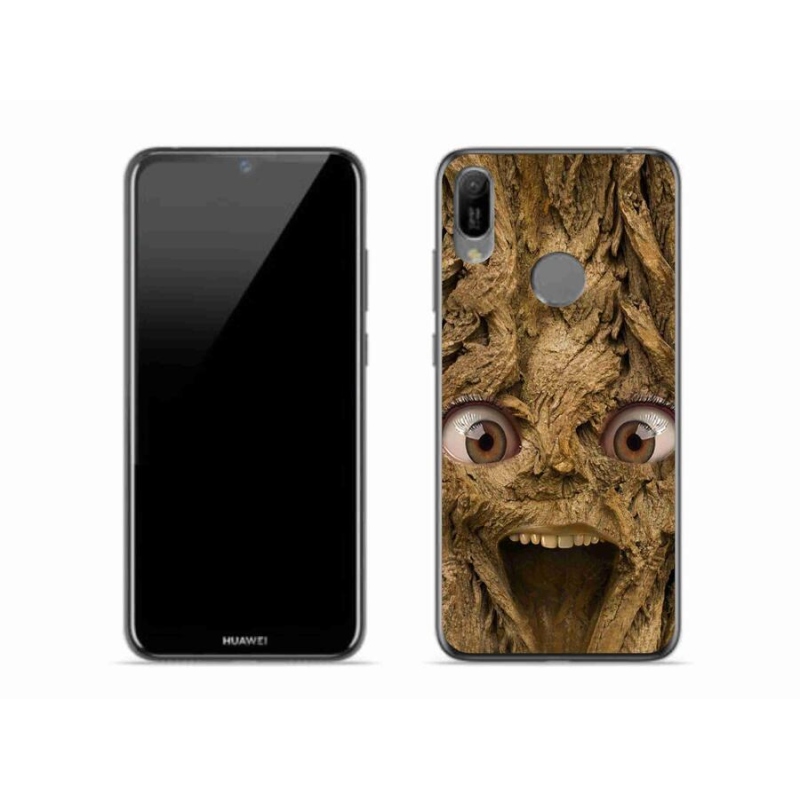 Gelový kryt mmCase na mobil Huawei Y6 (2019) - veselý strom s očima