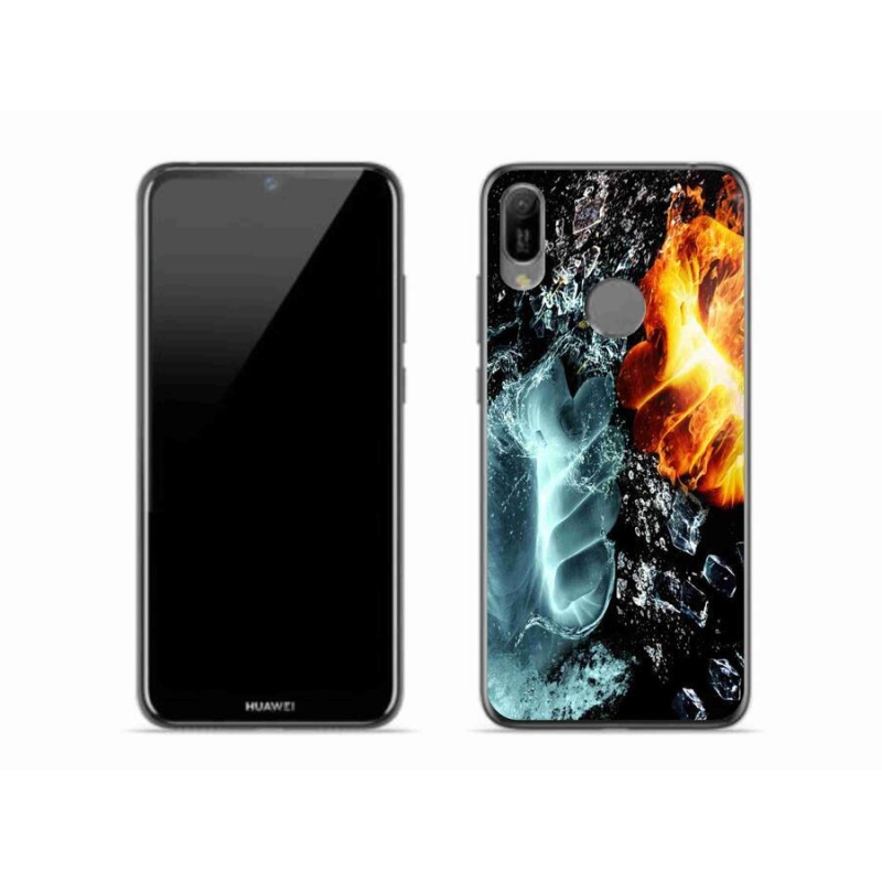 Gelový kryt mmCase na mobil Huawei Y6 (2019) - voda a oheň