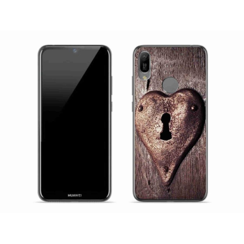 Gelový kryt mmCase na mobil Huawei Y6 (2019) - zámek ve tvaru srdce