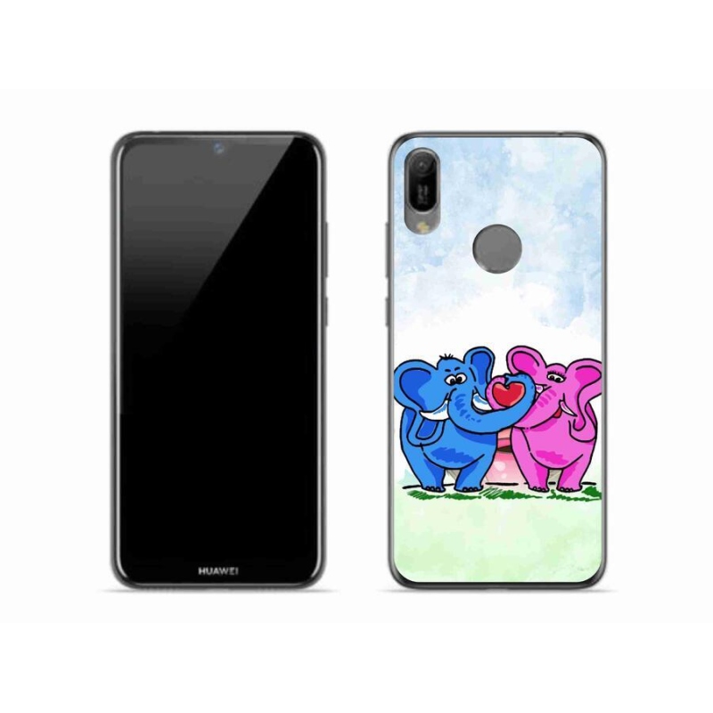 Gelový kryt mmCase na mobil Huawei Y6 (2019) - zamilovaní sloni
