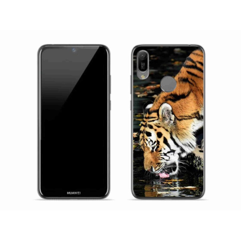 Gelový kryt mmCase na mobil Huawei Y6 (2019) - žíznivý tygr