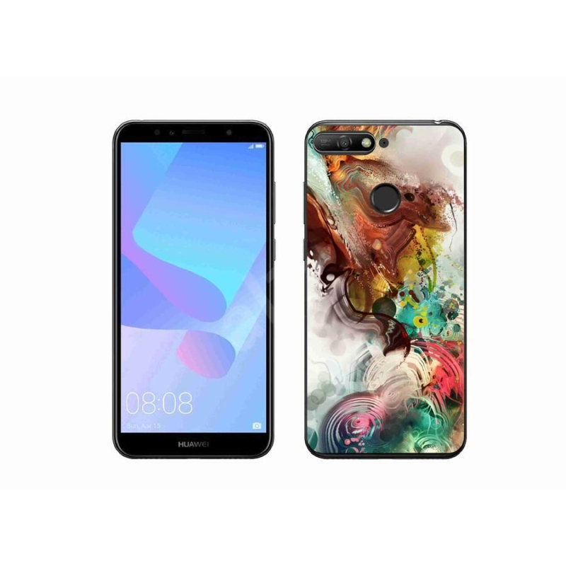 Gelový kryt mmCase na mobil Huawei Y6 Prime (2018) - abstrakt 1