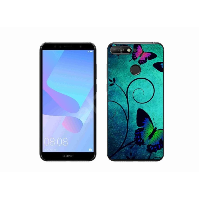 Gelový kryt mmCase na mobil Huawei Y6 Prime (2018) - barevní motýli