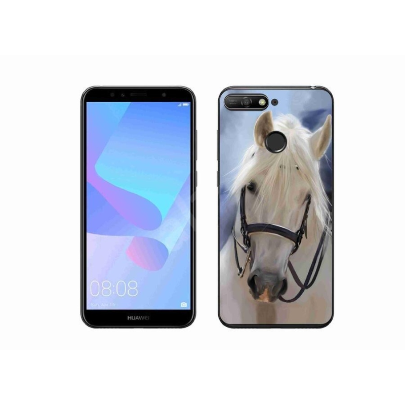 Gelový kryt mmCase na mobil Huawei Y6 Prime (2018) - bílý kůň