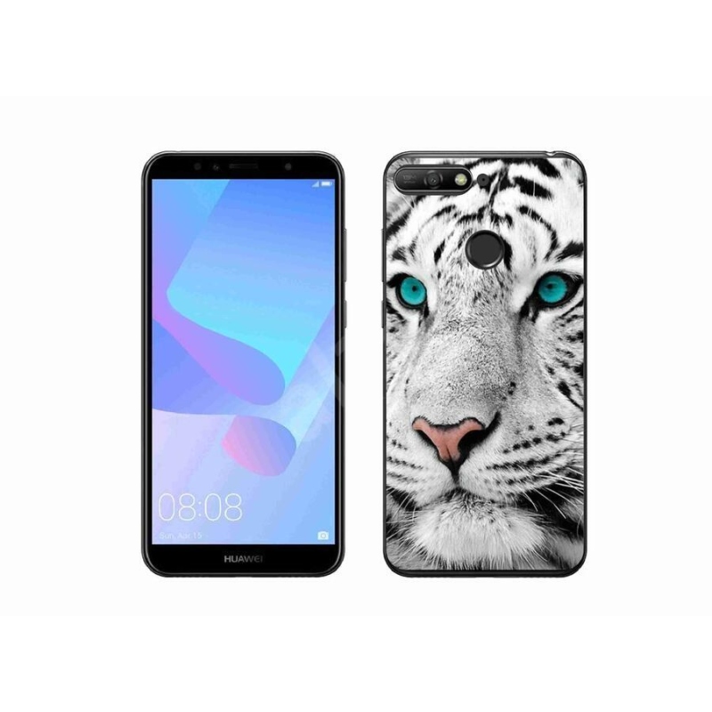 Gelový kryt mmCase na mobil Huawei Y6 Prime 2018 - bílý tygr