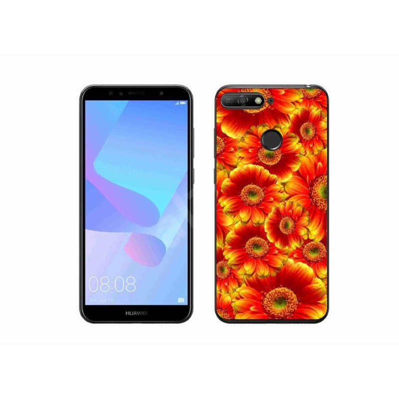 Gelový kryt mmCase na mobil Huawei Y6 Prime (2018) - gerbera 1