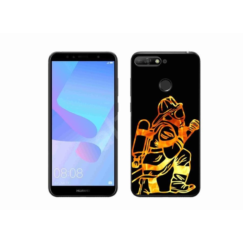 Gelový kryt mmCase na mobil Huawei Y6 Prime (2018) - hasič 1