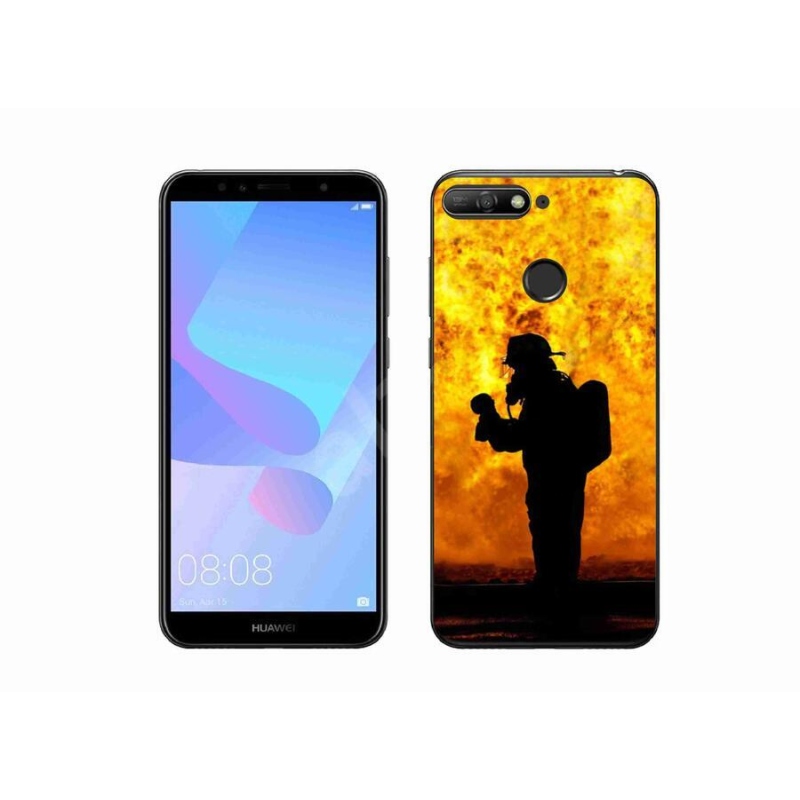 Gelový kryt mmCase na mobil Huawei Y6 Prime 2018 - hasič