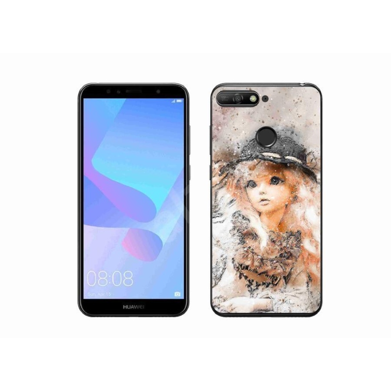 Gelový kryt mmCase na mobil Huawei Y6 Prime (2018) - holčička s kloboukem