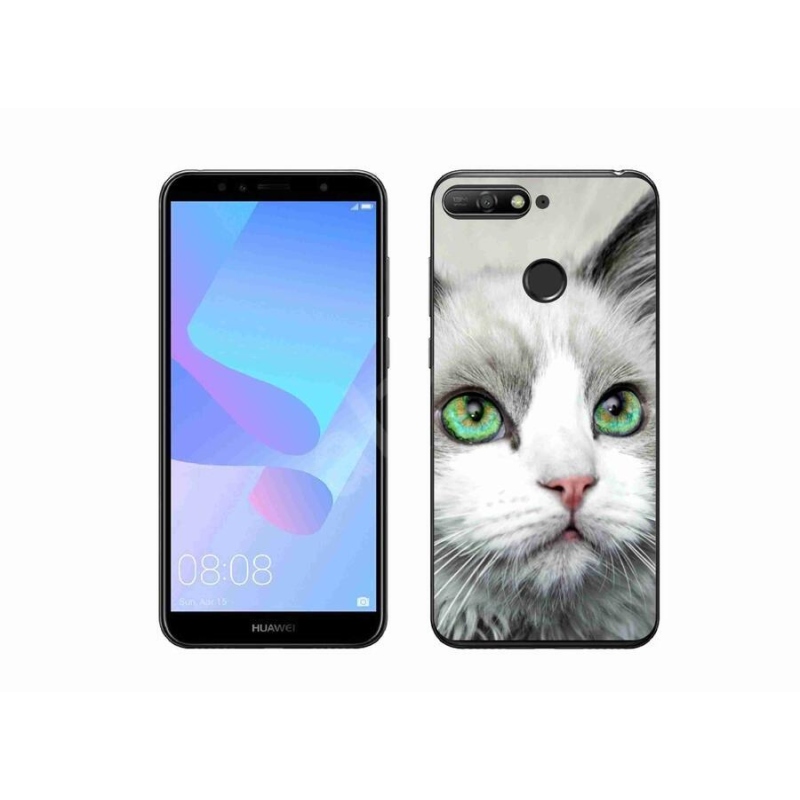 Gelový kryt mmCase na mobil Huawei Y6 Prime 2018 - kočičí pohled