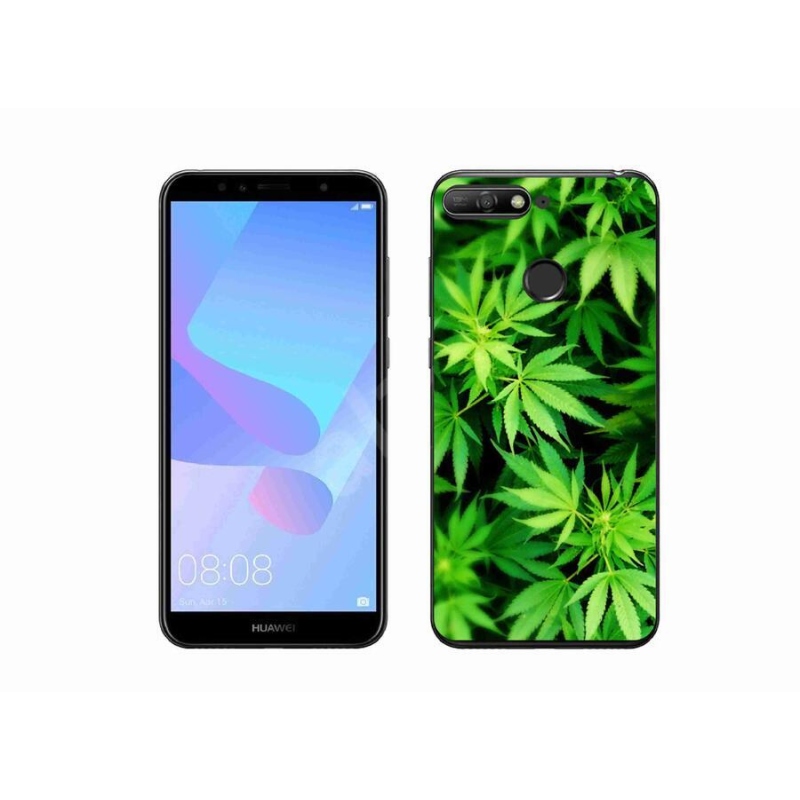 Gelový kryt mmCase na mobil Huawei Y6 Prime (2018) - konopí 3