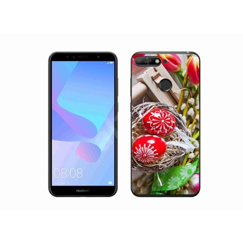 Gelový kryt mmCase na mobil Huawei Y6 Prime (2018) - kraslice