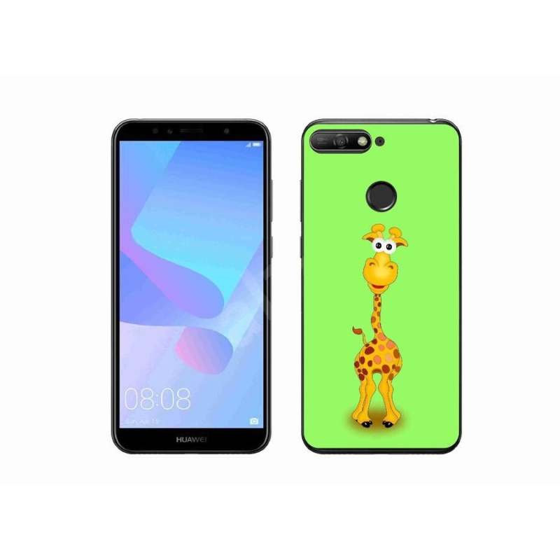 Gelový kryt mmCase na mobil Huawei Y6 Prime (2018) - kreslená žirafa