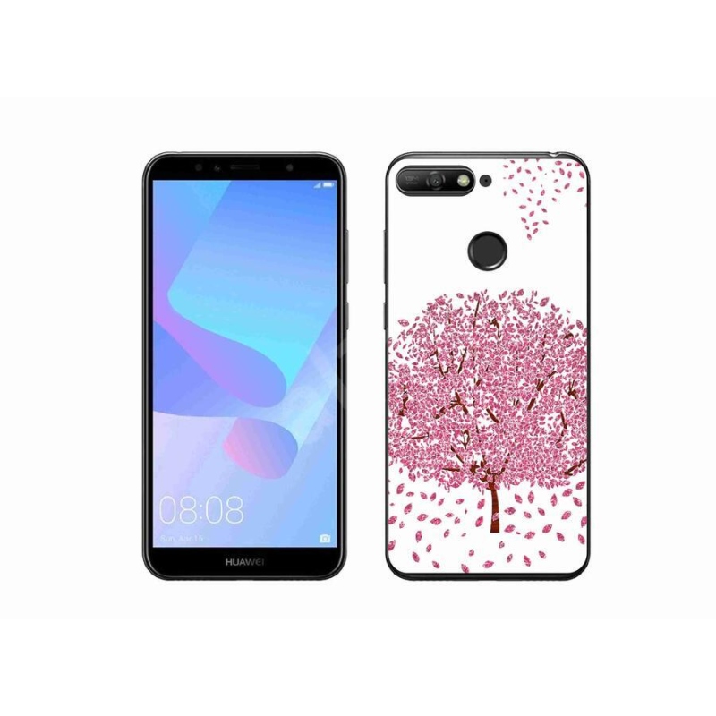 Gelový kryt mmCase na mobil Huawei Y6 Prime (2018) - kreslený strom s listy