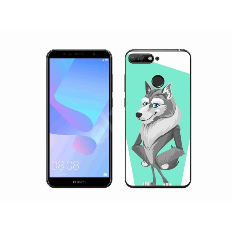Gelový kryt mmCase na mobil Huawei Y6 Prime (2018) - kreslený vlk