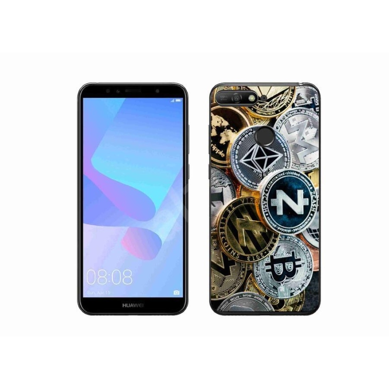 Gelový kryt mmCase na mobil Huawei Y6 Prime (2018) - kryptoměny