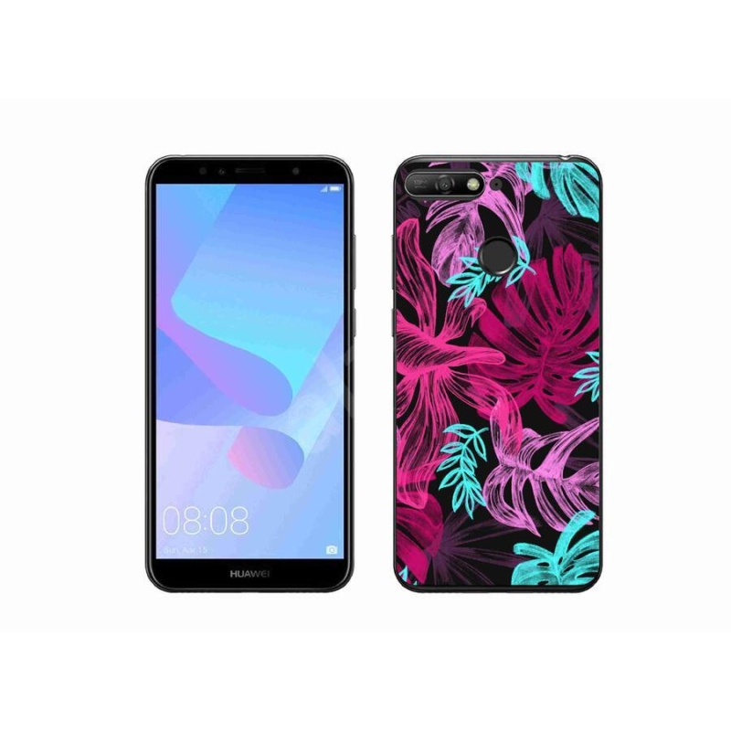 Gelový kryt mmCase na mobil Huawei Y6 Prime (2018) - květiny 1