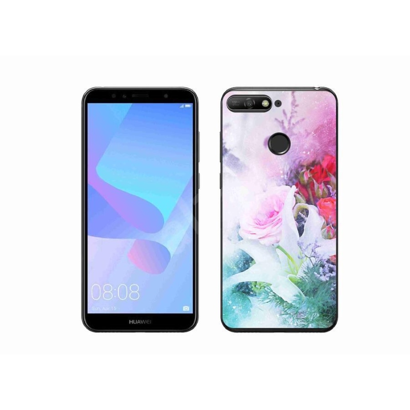 Gelový kryt mmCase na mobil Huawei Y6 Prime (2018) - květiny 4
