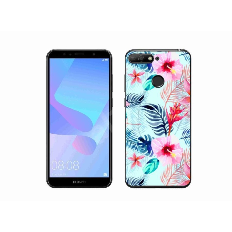 Gelový kryt mmCase na mobil Huawei Y6 Prime (2018) - květiny