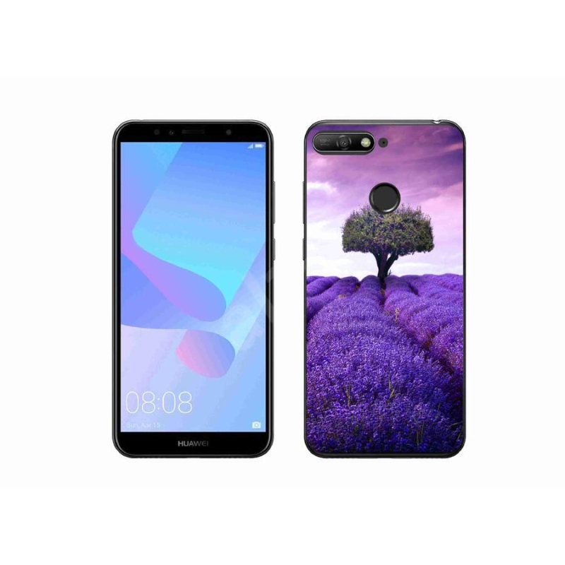 Gelový kryt mmCase na mobil Huawei Y6 Prime (2018) - levandulová louka